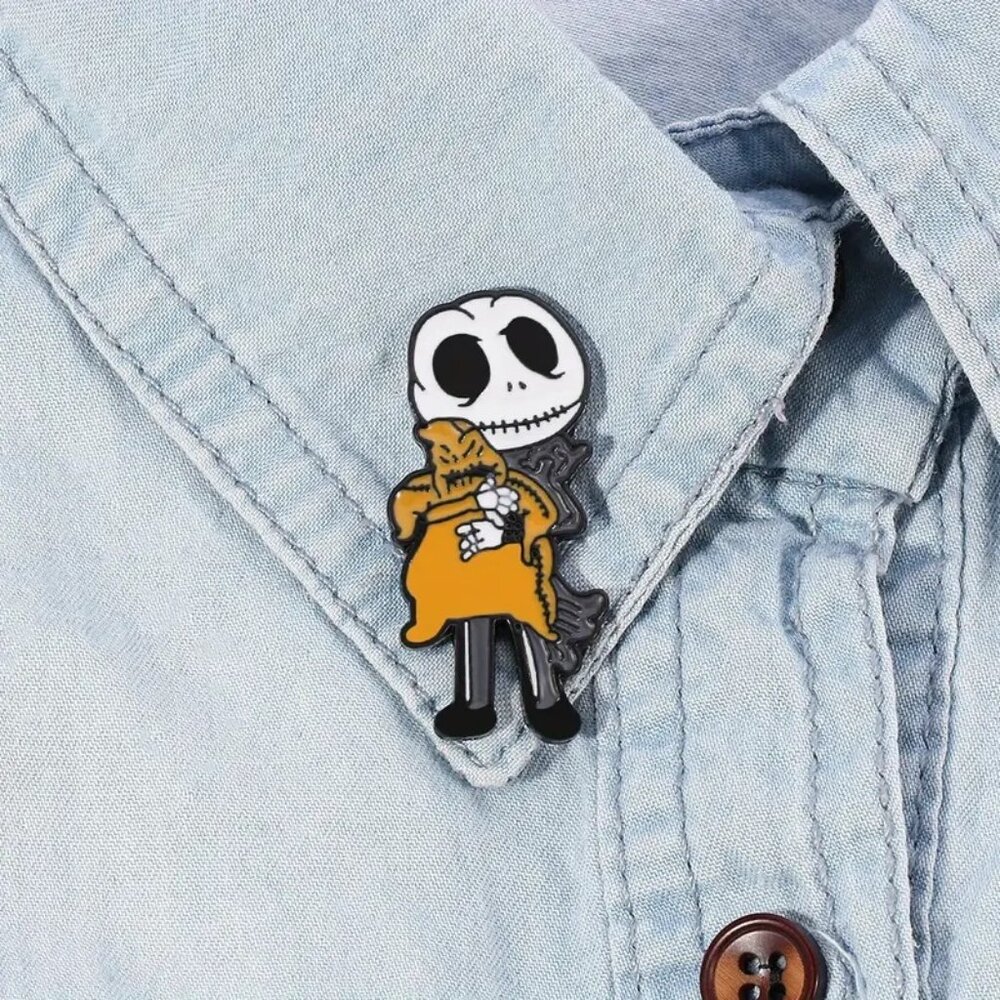 Nightmare Before Christmas NEW NBC Brooch PIN Jack with Oogie Boogie Inspired